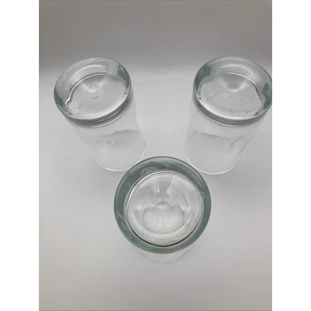 Set Of 3 Libbey Clear Impressions Lowball 5